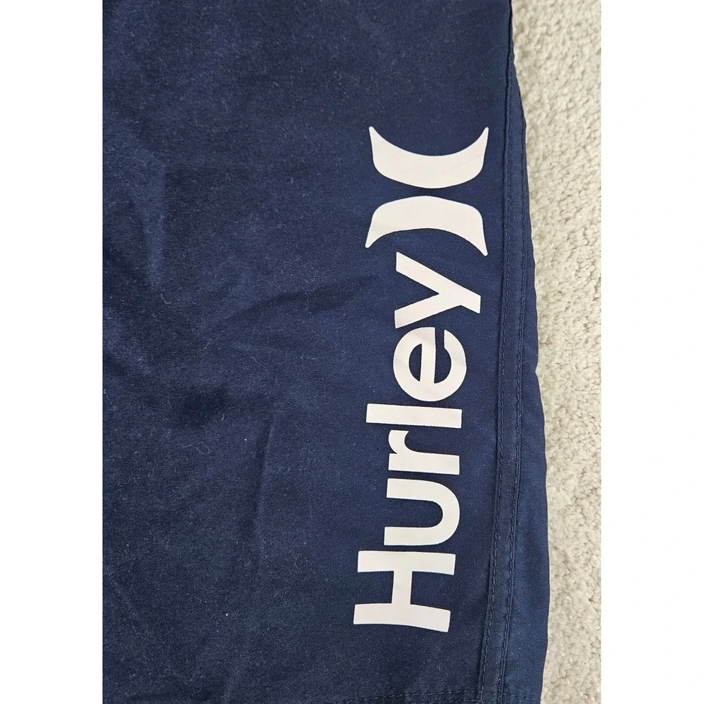Men's Hurley Board Shorts Swim Trunks Quick Dry Surf Beach Navy Blue Size‎ 30